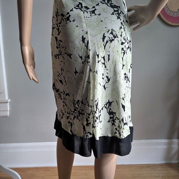 Vintage Y2K Speechless Wrap Dress Green Floral Midi Bow Summer Jrs Size 7 - Picture 12 of 12